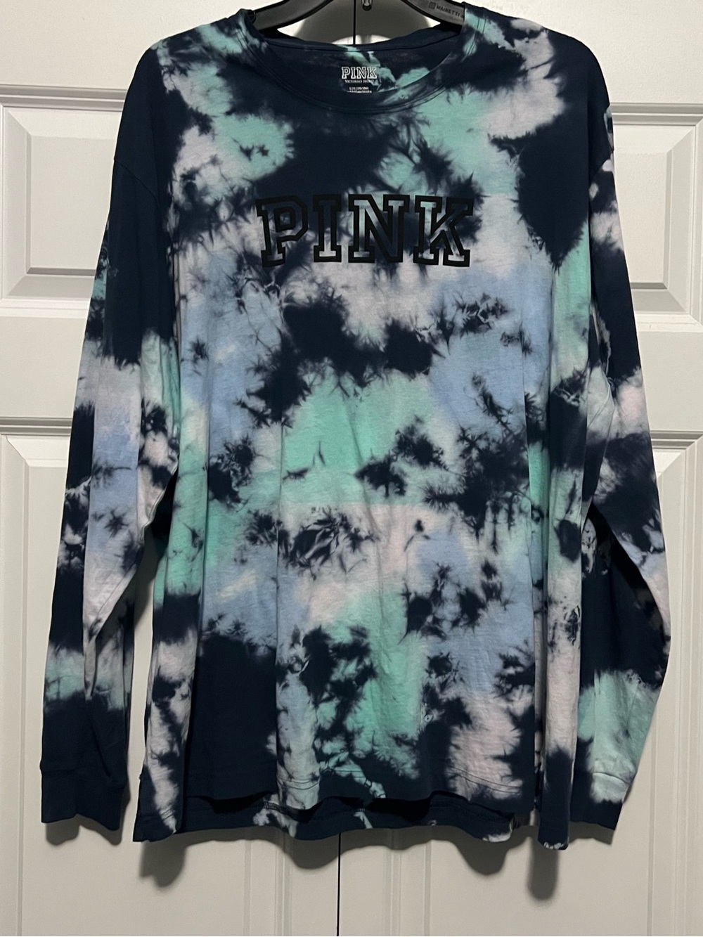 PINK Vintage y2k Long Sleeve Tie Dye Shirt